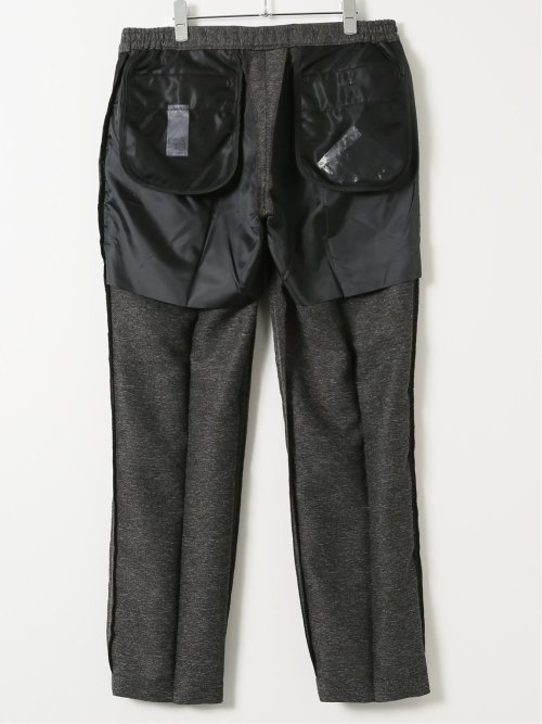 TechLinen スリムフィット ノータック パンツ 茶(セットアップ可能)