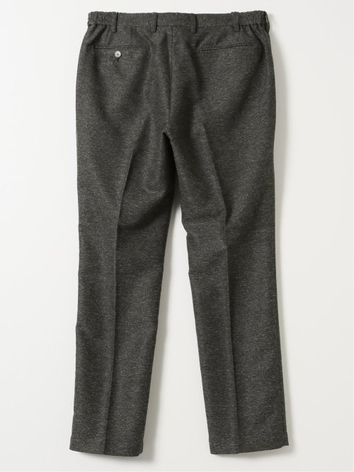 TechLinen スリムフィット ノータック パンツ 茶(セットアップ可能)