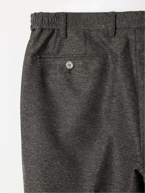 TechLinen スリムフィット ノータック パンツ 茶(セットアップ可能)