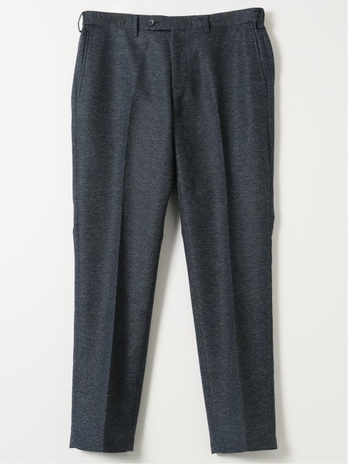 TechLinen スリムフィット ノータック パンツ 紺(セットアップ可能)