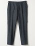 TechLinen スリムフィット ノータック パンツ 紺(セットアップ可能)