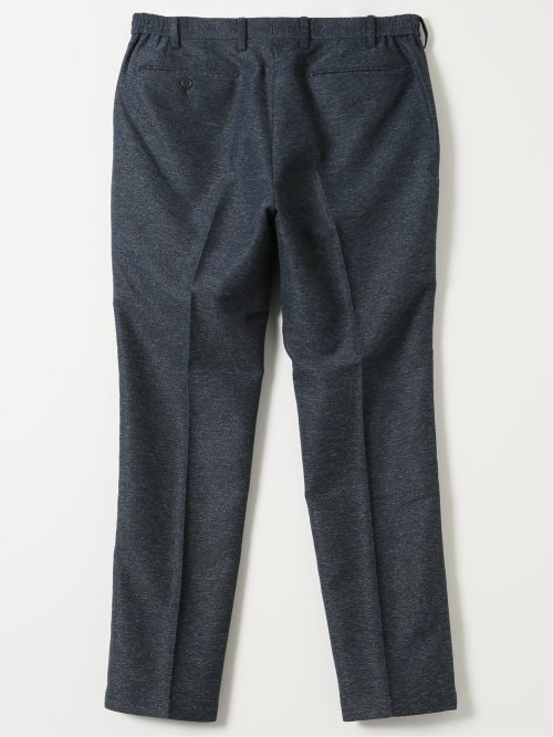 TechLinen スリムフィット ノータック パンツ 紺(セットアップ可能)