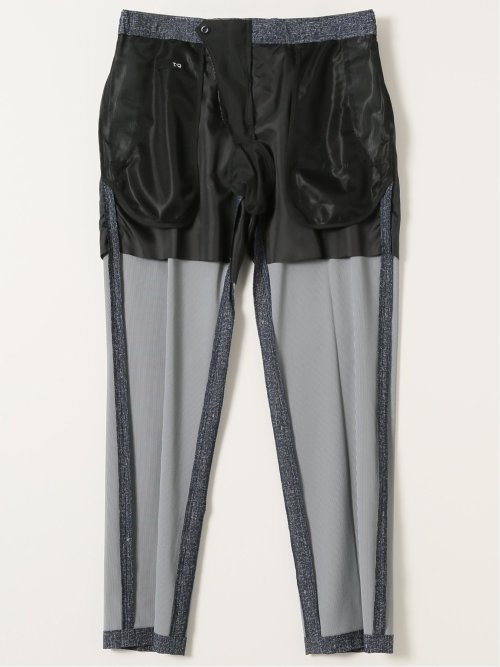 TechCool スリムフィット ノータック パンツ 青(セットアップ可能)