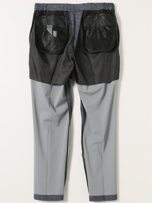 TechCool スリムフィット ノータック パンツ 青(セットアップ可能)