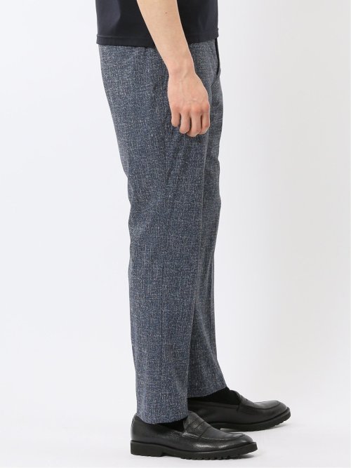 TechCool スリムフィット ノータック パンツ 青(セットアップ可能)