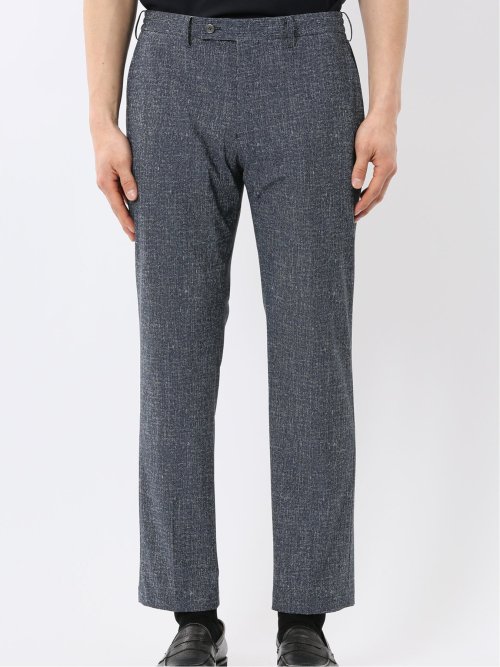 TechCool スリムフィット ノータック パンツ 青(セットアップ可能)