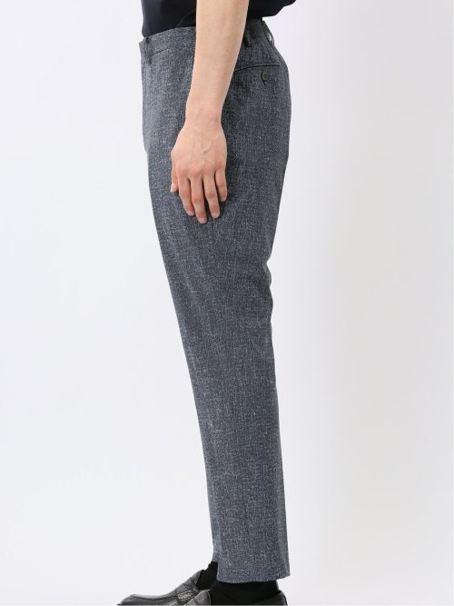 TechCool スリムフィット ノータック パンツ 青(セットアップ可能)