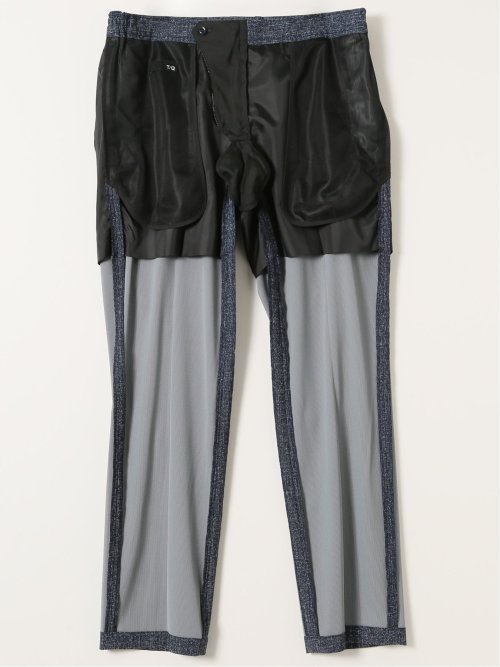 TechCool スリムフィット ノータック パンツ 紺(セットアップ可能)