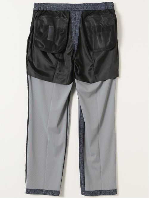 TechCool スリムフィット ノータック パンツ 紺(セットアップ可能)