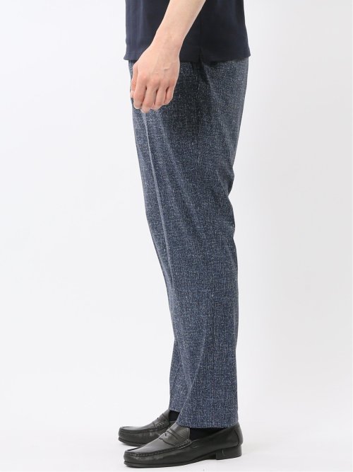 TechCool スリムフィット ノータック パンツ 紺(セットアップ可能)