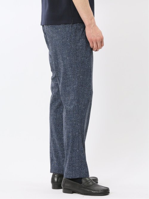 TechCool スリムフィット ノータック パンツ 紺(セットアップ可能)