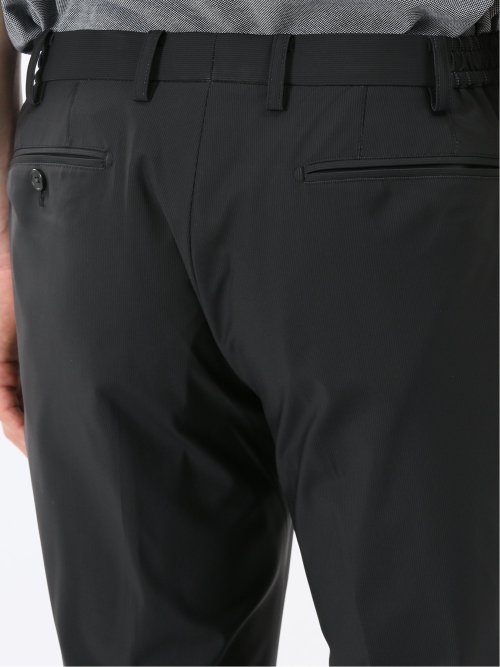 TechCool スリムフィット ノータック パンツ 黒(セットアップ可能)