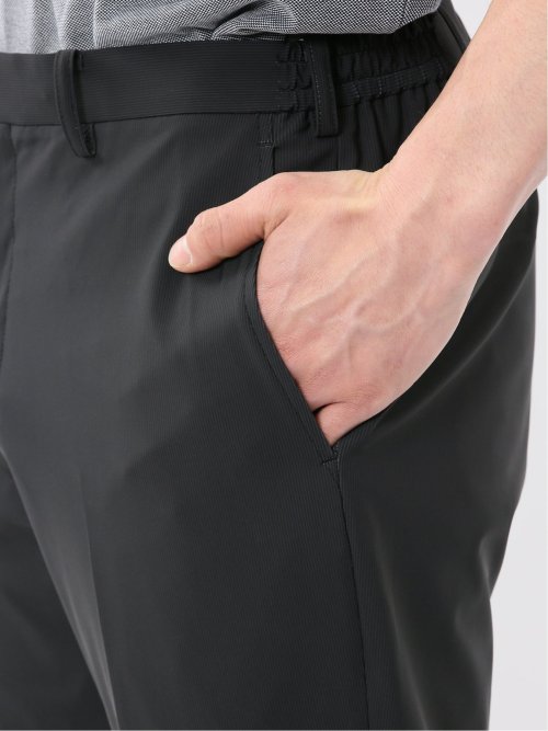 TechCool スリムフィット ノータック パンツ 黒(セットアップ可能)