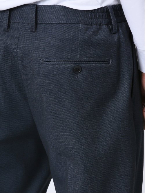 デニム調 スリムフィット ノータックパンツ(セットアップ可能)