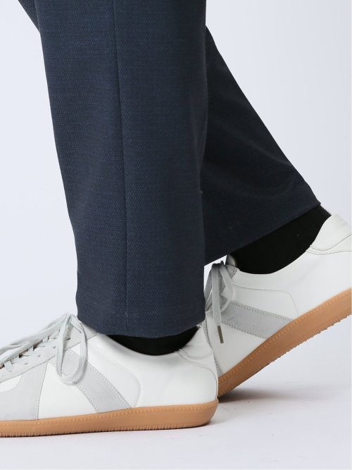 デニム調 スリムフィット ノータックパンツ(セットアップ可能)