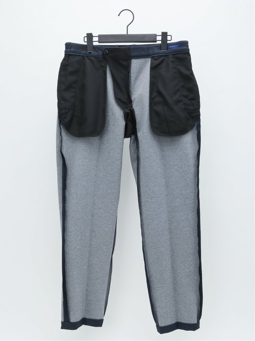 デニム調 スリムフィット ノータックパンツ(セットアップ可能)