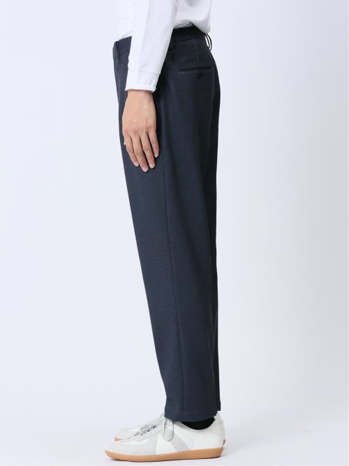 デニム調 スリムフィット ノータックパンツ(セットアップ可能)