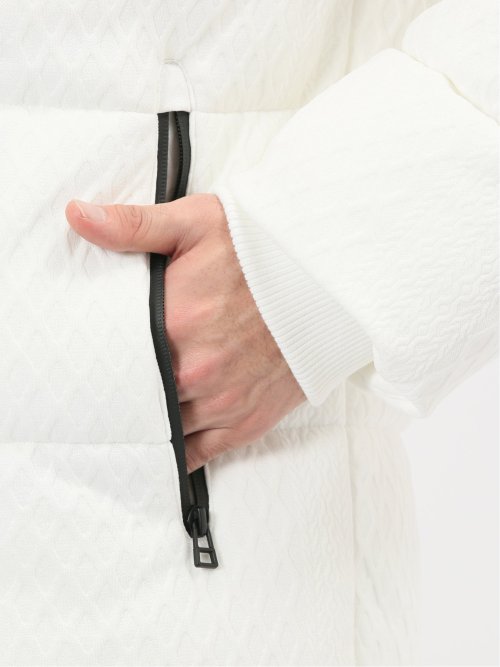 カットジャガード フーデッド 中綿ブルゾン