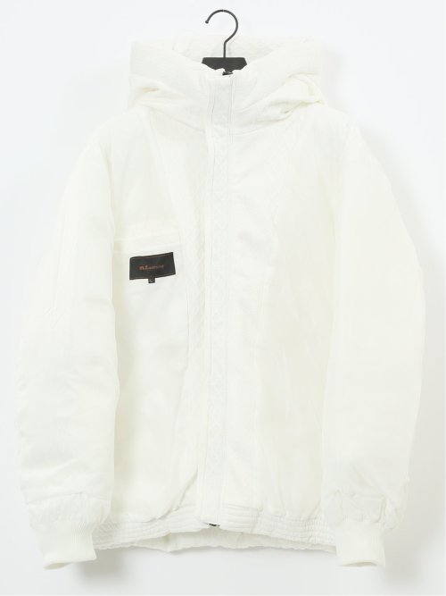 カットジャガード フーデッド 中綿ブルゾン