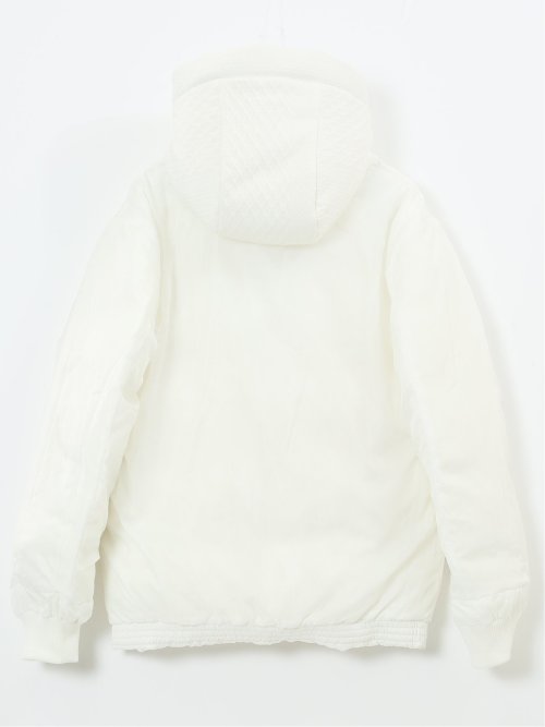 カットジャガード フーデッド 中綿ブルゾン