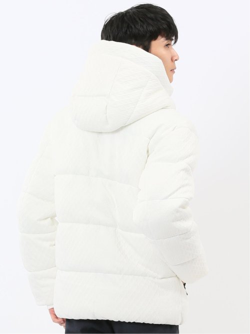 カットジャガード フーデッド 中綿ブルゾン