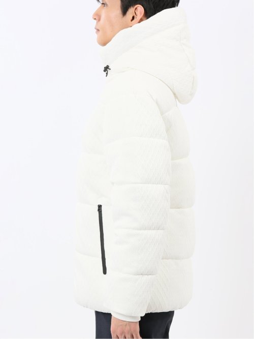 カットジャガード フーデッド 中綿ブルゾン