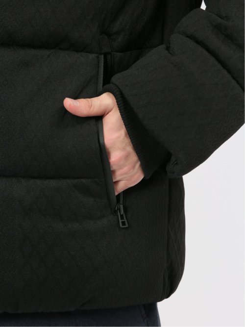 カットジャガード フーデッド 中綿ブルゾン