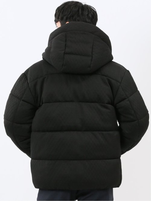 カットジャガード フーデッド 中綿ブルゾン