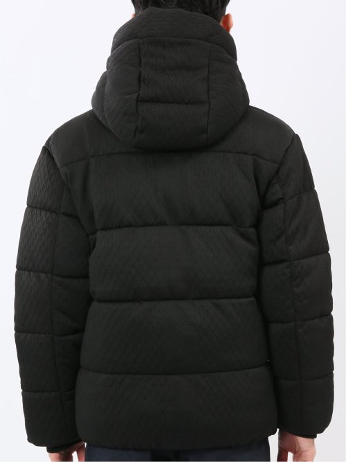 カットジャガード フーデッド 中綿ブルゾン