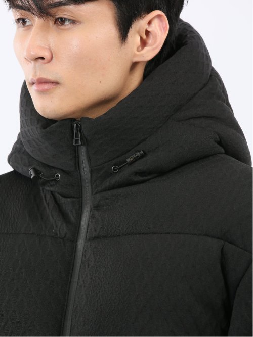 カットジャガード フーデッド 中綿ブルゾン