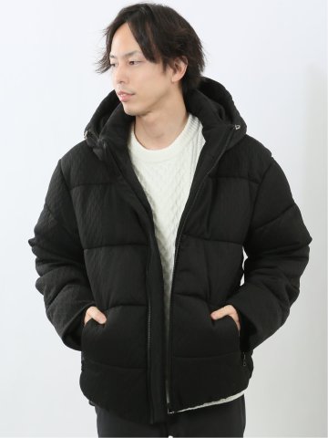 カットジャガード フード脱着 中綿ブルゾン