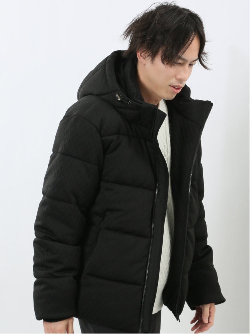 カットジャガード フード脱着 中綿ブルゾン