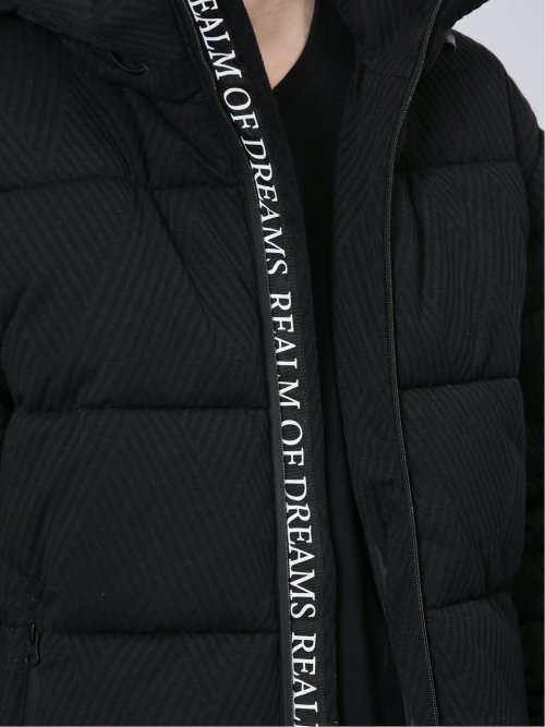 ふくれジャガード 中綿 フーデッドブルゾン