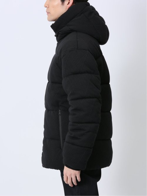 ふくれジャガード 中綿 フーデッドブルゾン