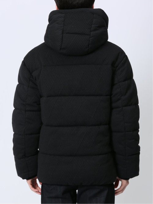 ふくれジャガード 中綿 フーデッドブルゾン