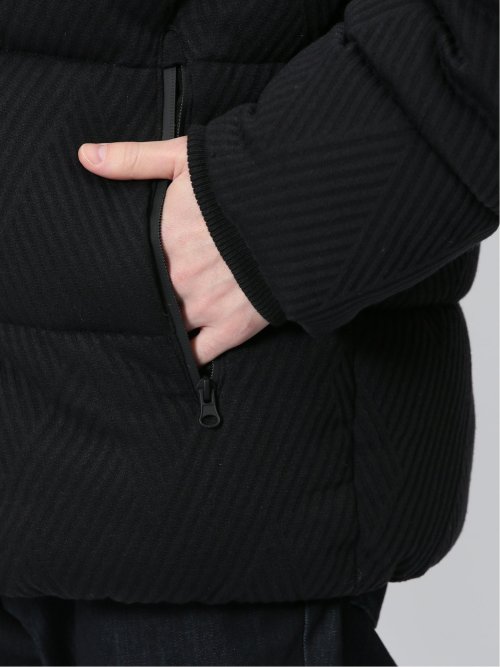 ふくれジャガード 中綿 フーデッドブルゾン