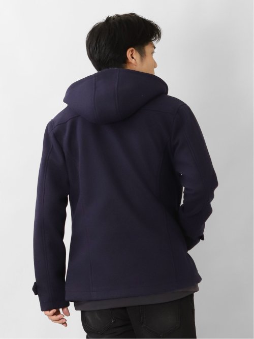 ウールライク フード着脱ピーコート