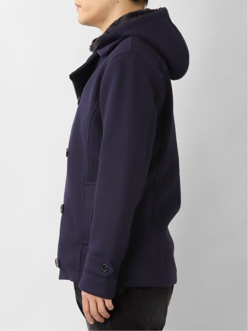 ウールライク フード着脱ピーコート