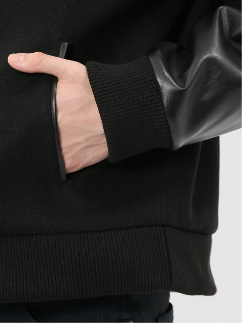 メルトン×合成皮革 スタジャン