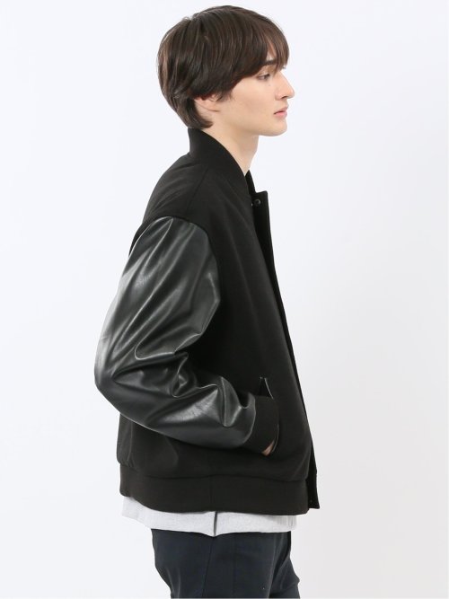 メルトン×合成皮革 スタジャン