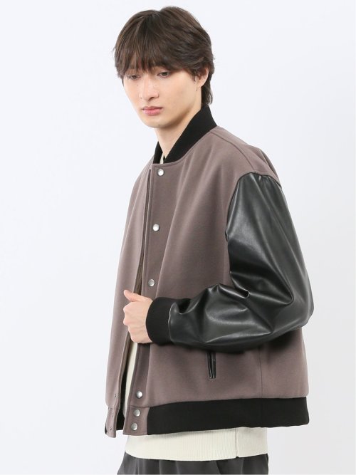 メルトン×合成皮革 スタジャン