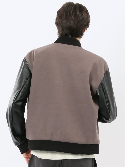 メルトン×合成皮革 スタジャン