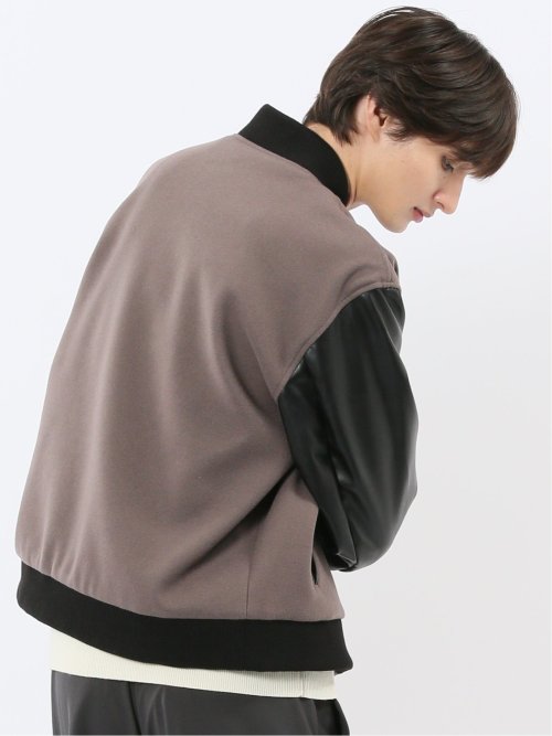 メルトン×合成皮革 スタジャン