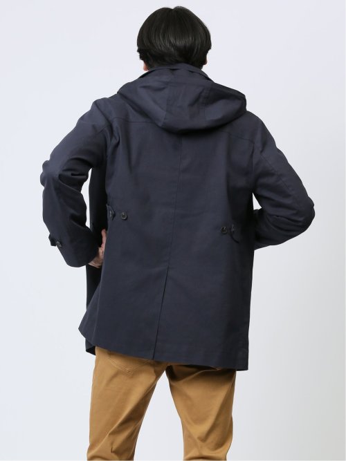 シャンブレーデニム フード脱着ブルゾン