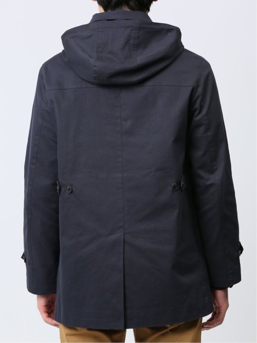 シャンブレーデニム フード脱着ブルゾン