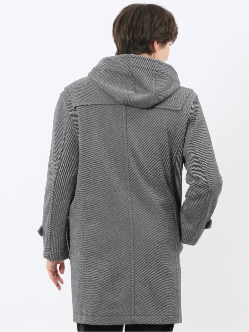 ストレッチメルトン ダッフルコート(M 07白黒): アウター/コート