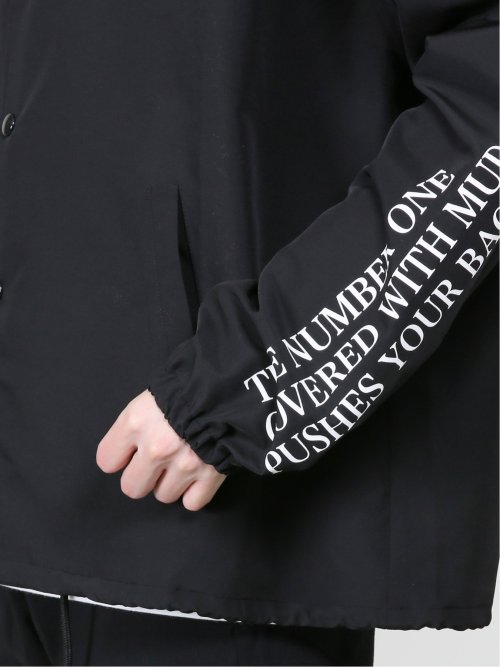 バックプリント ルーズ コーチジャケット
