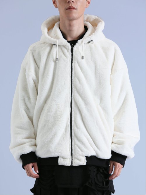 リバーシブル フードブルゾン