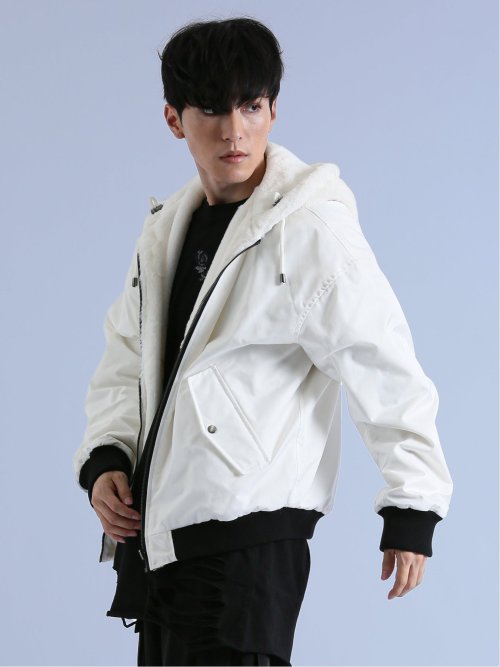 リバーシブル フードブルゾン