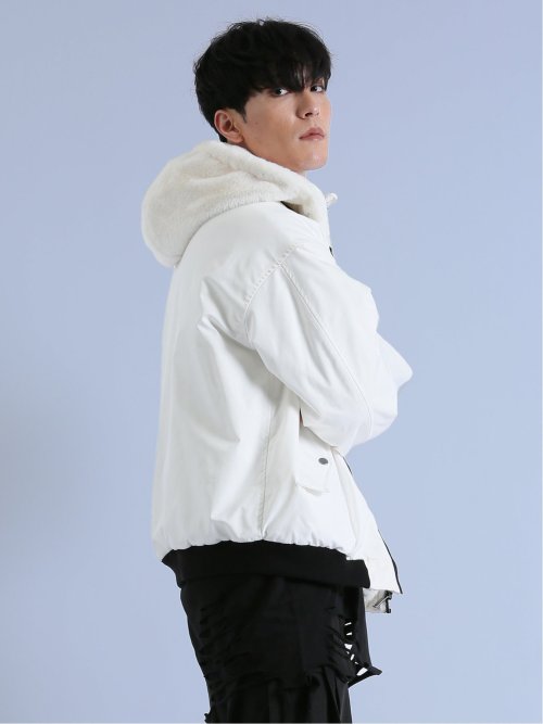 リバーシブル フードブルゾン